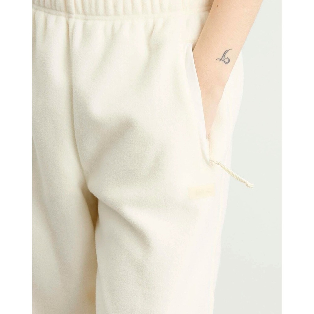 SKIMS Women Fleece Lounge Cargo Pants Ecru Off White Straight Leg Sweatpants - Picture 5 of 5